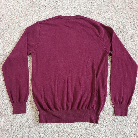 Spring + Mercer Men's Burgundy Cotton Sweater Size Lg - Picture 4 of 4